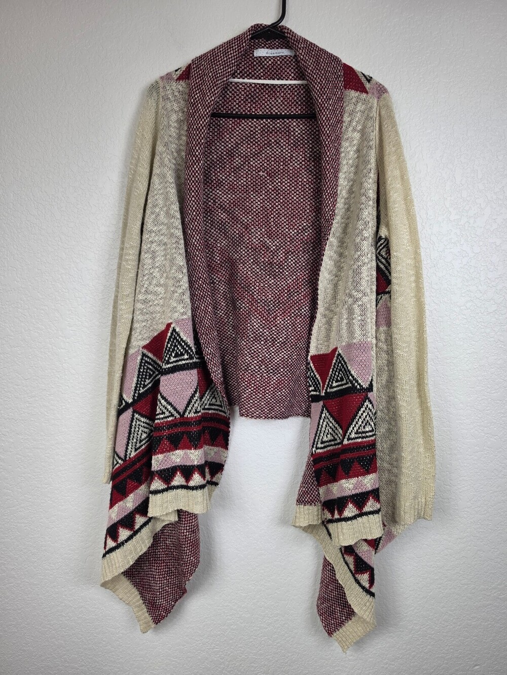 Anthropologie Dreamers Aztec Open Front Cardigan Sweater